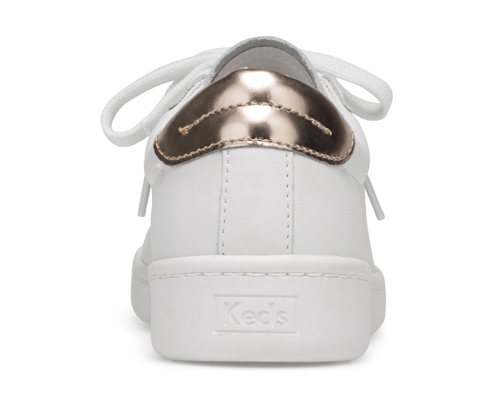 Tenis Keds Mujer Blancos - Ace Cuero - 6375-YLEXK